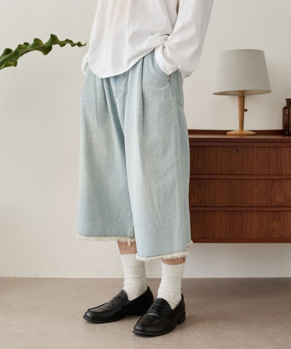 WEGO クロップドワイドデニムパンツ 