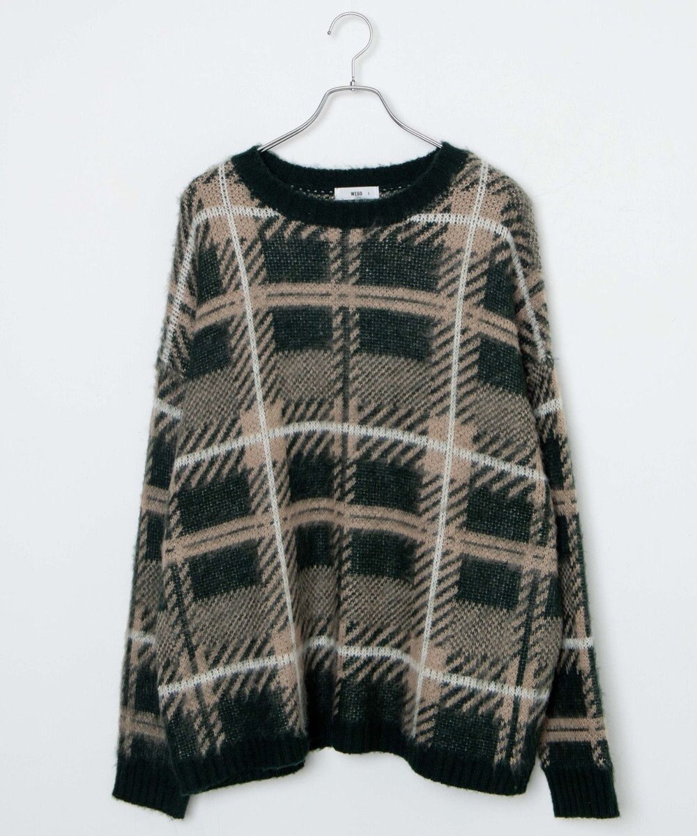 WEGO モヘアライク総柄BIGプルオーバー 