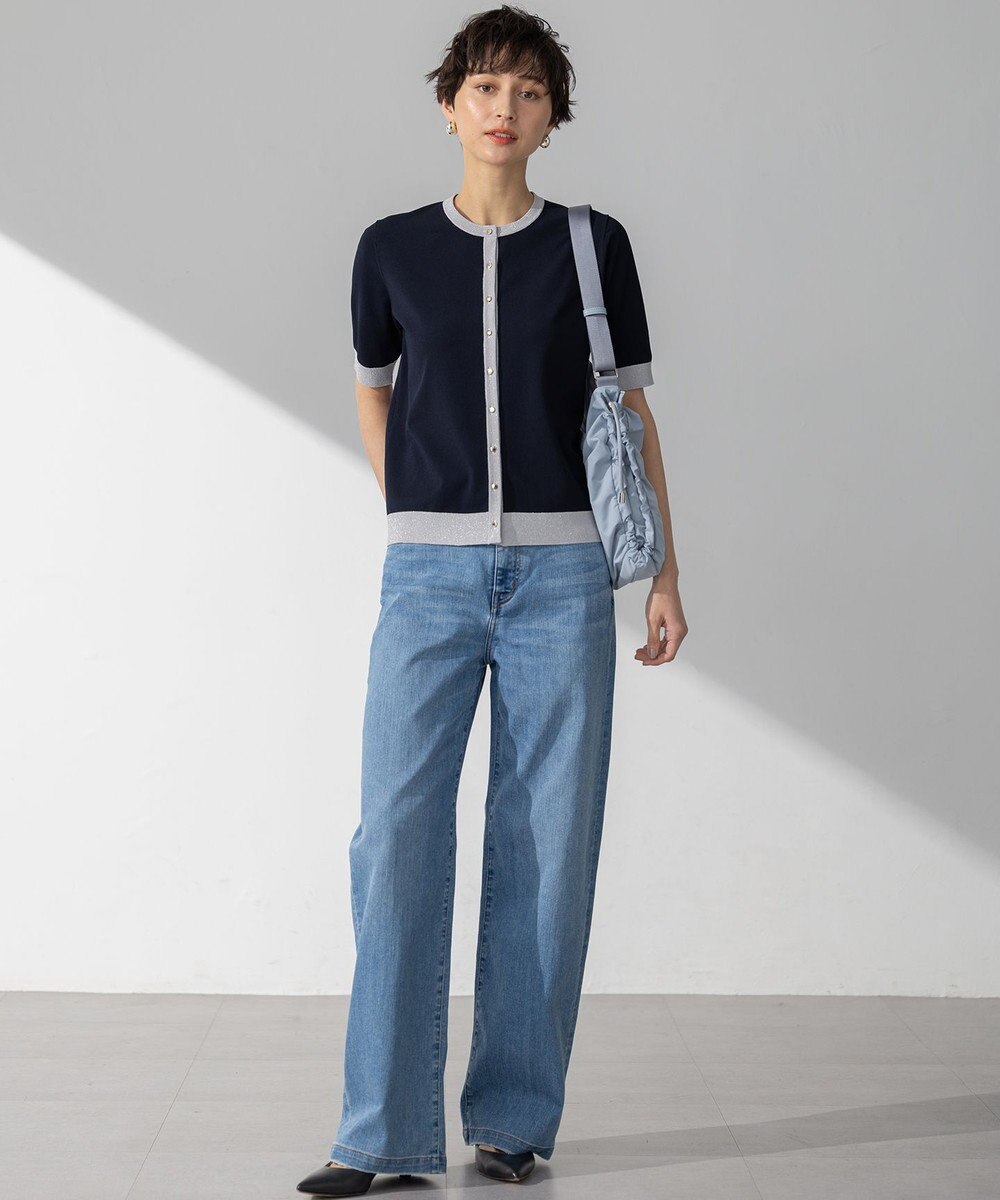 23区 【接触冷感】23区DENIM サマー ストレート ワイド パンツ 