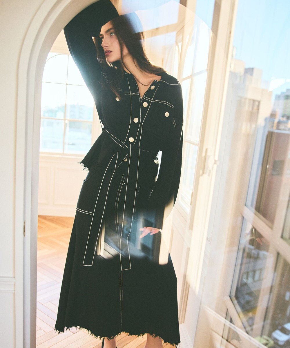 GRACE CONTINENTAL ミラノリブロングスカート 