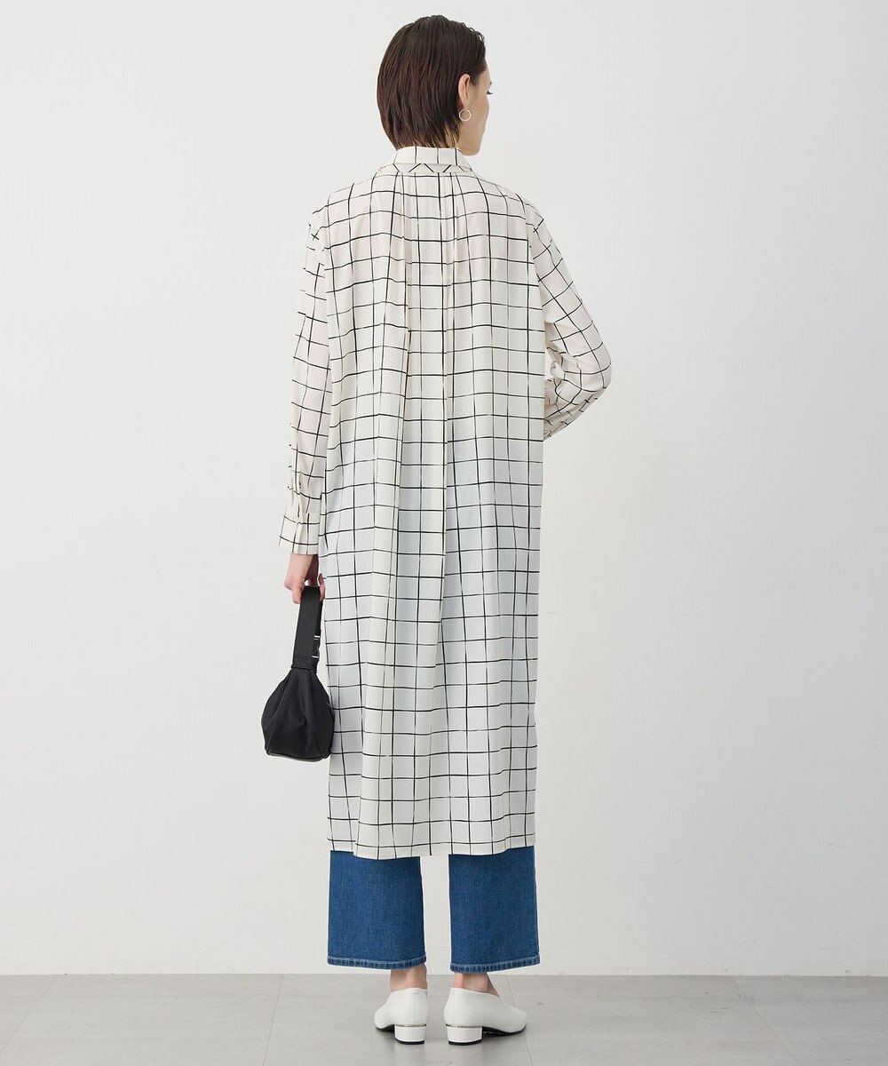 ICB L 【30th ANNIVERSARY】 ウィンドウペンプリント シャツワンピース 