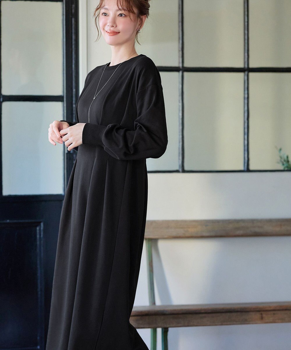 Tiaclasse L 【吸水発熱 / 静電気防止】ポンチタックワンピース 