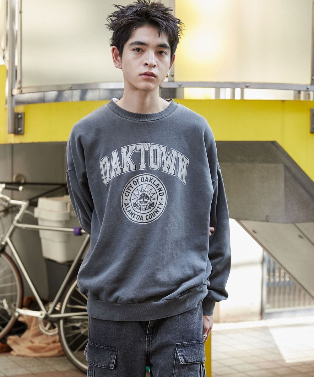 WEGO 【ユニセックス着用ITEM】ピグメントグラフィックプルオーバー 