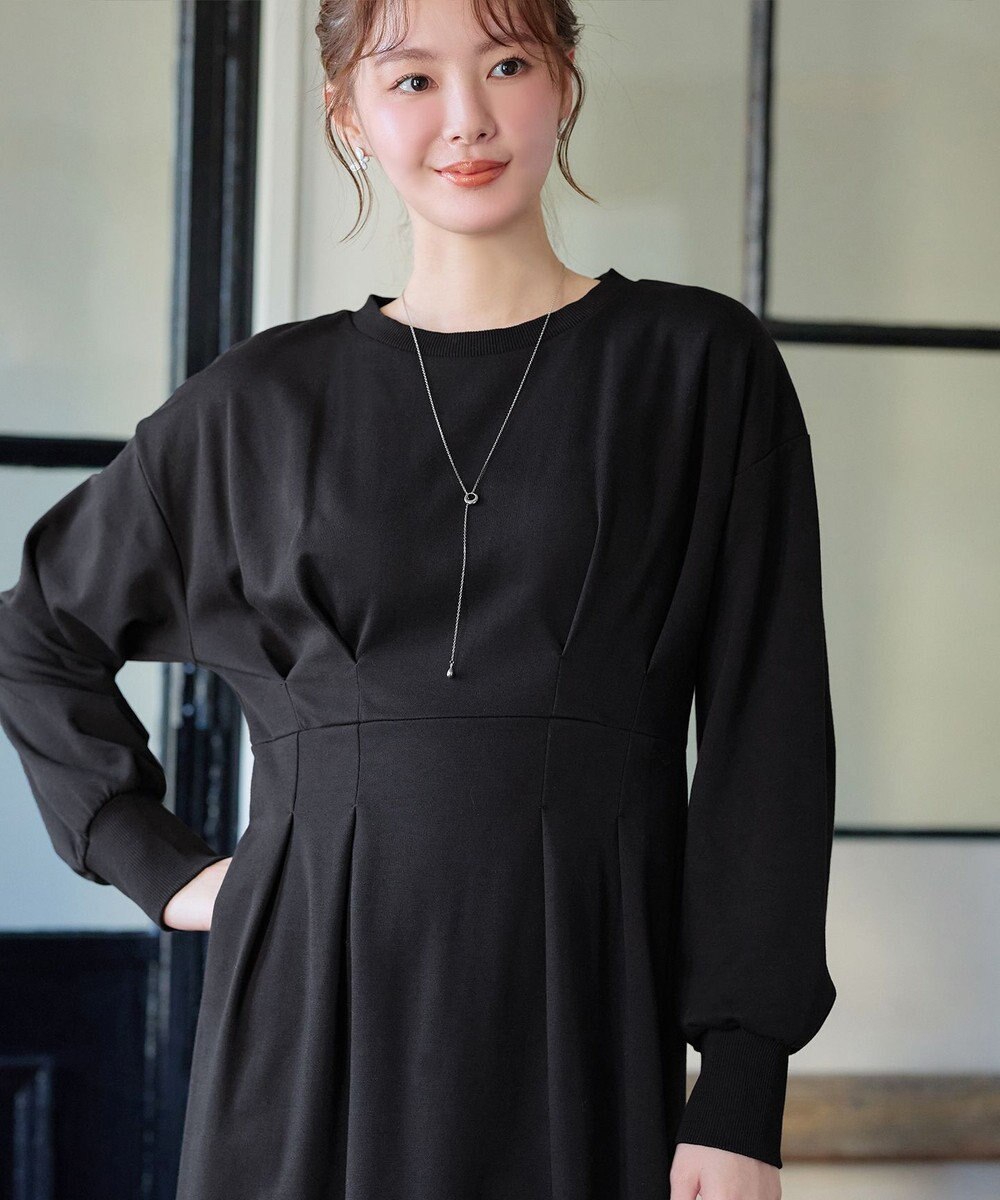 Tiaclasse L 【吸水発熱 / 静電気防止】ポンチタックワンピース 