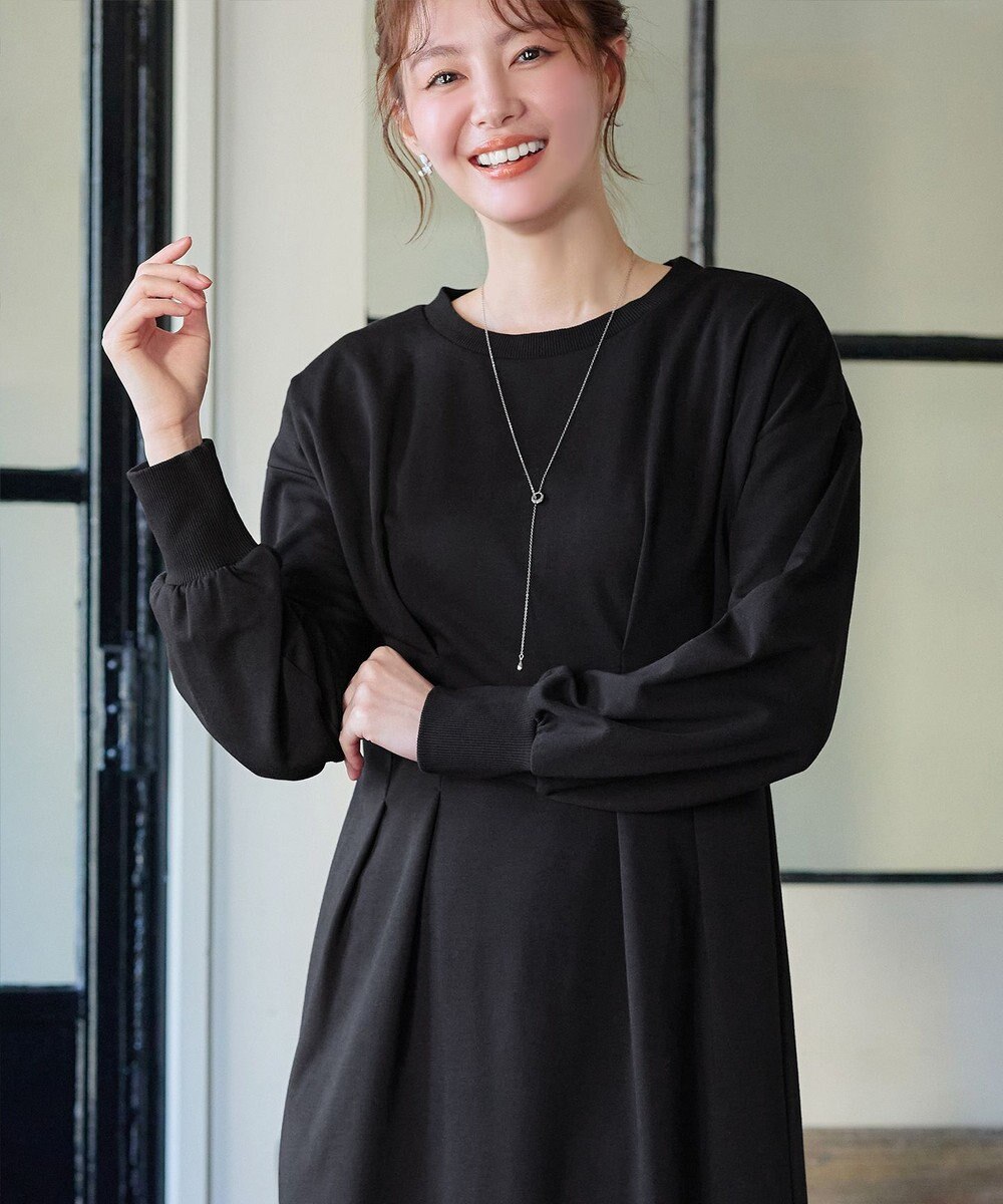 Tiaclasse L 【吸水発熱 / 静電気防止】ポンチタックワンピース 