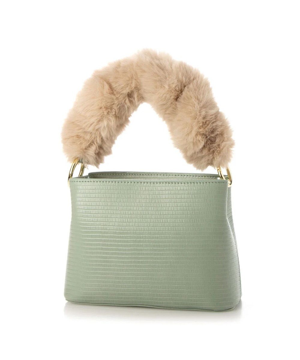 UNBILLION cachecache スパイラルエコファーハンドルスクエアミニショルダー 