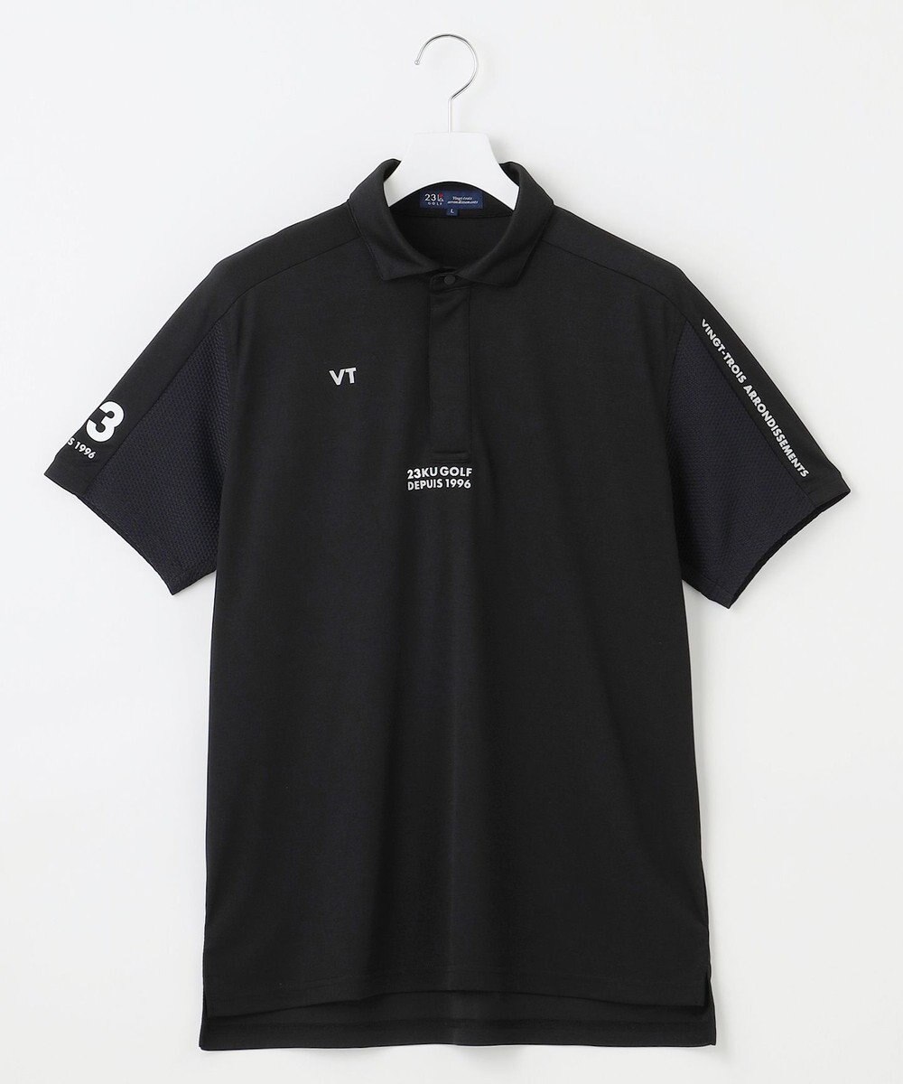 23区GOLF 【MEN】【吸水速乾】ポンチコンビ ポロシャツ 