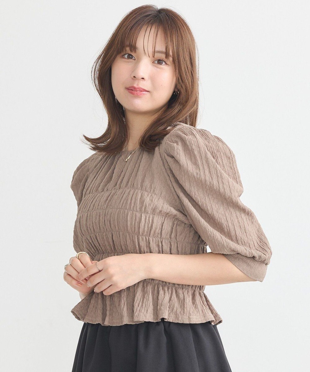 earth music&ecology ポコポコシャーリングトップス 