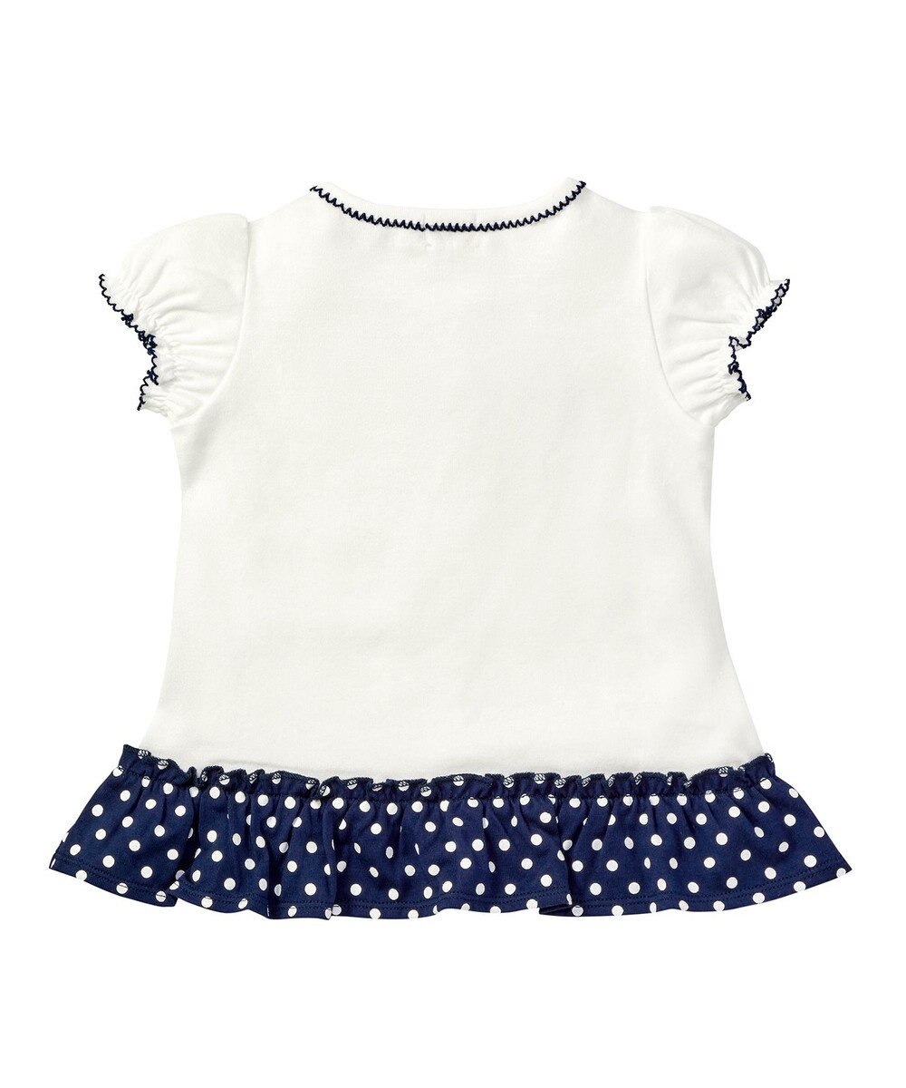 MIKI HOUSE HOT BISCUITS 【80-120cm】すそフリル 半袖Tシャツ 