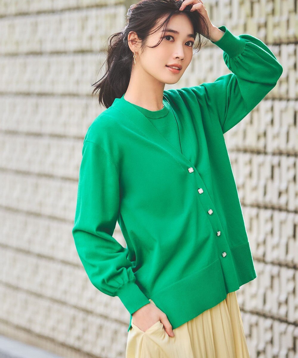 組曲 【アンサンブル対応】ハイゲージ 袖ギャザーニット 