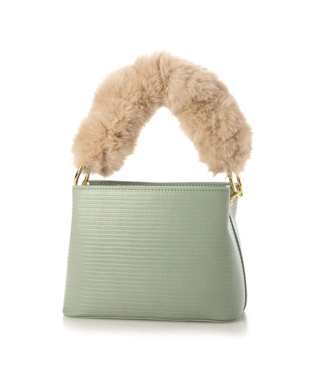 UNBILLION cachecache スパイラルエコファーハンドルスクエアミニショルダー 