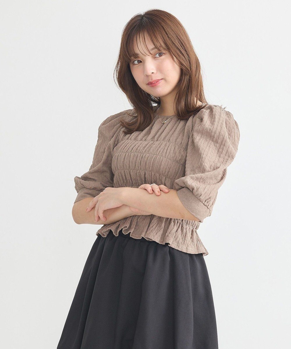 earth music&ecology ポコポコシャーリングトップス 