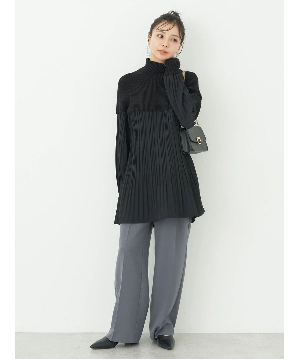 earth music&ecology プリーツフレアニットチュニック 