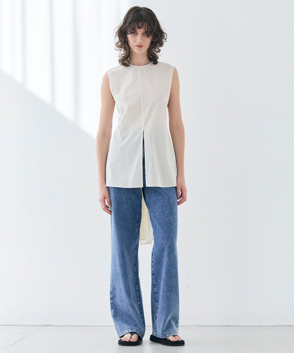 BEIGE， 【洗える・SPRiNG 3月号掲載】FICUS / デニムワイドストレートパンツ 