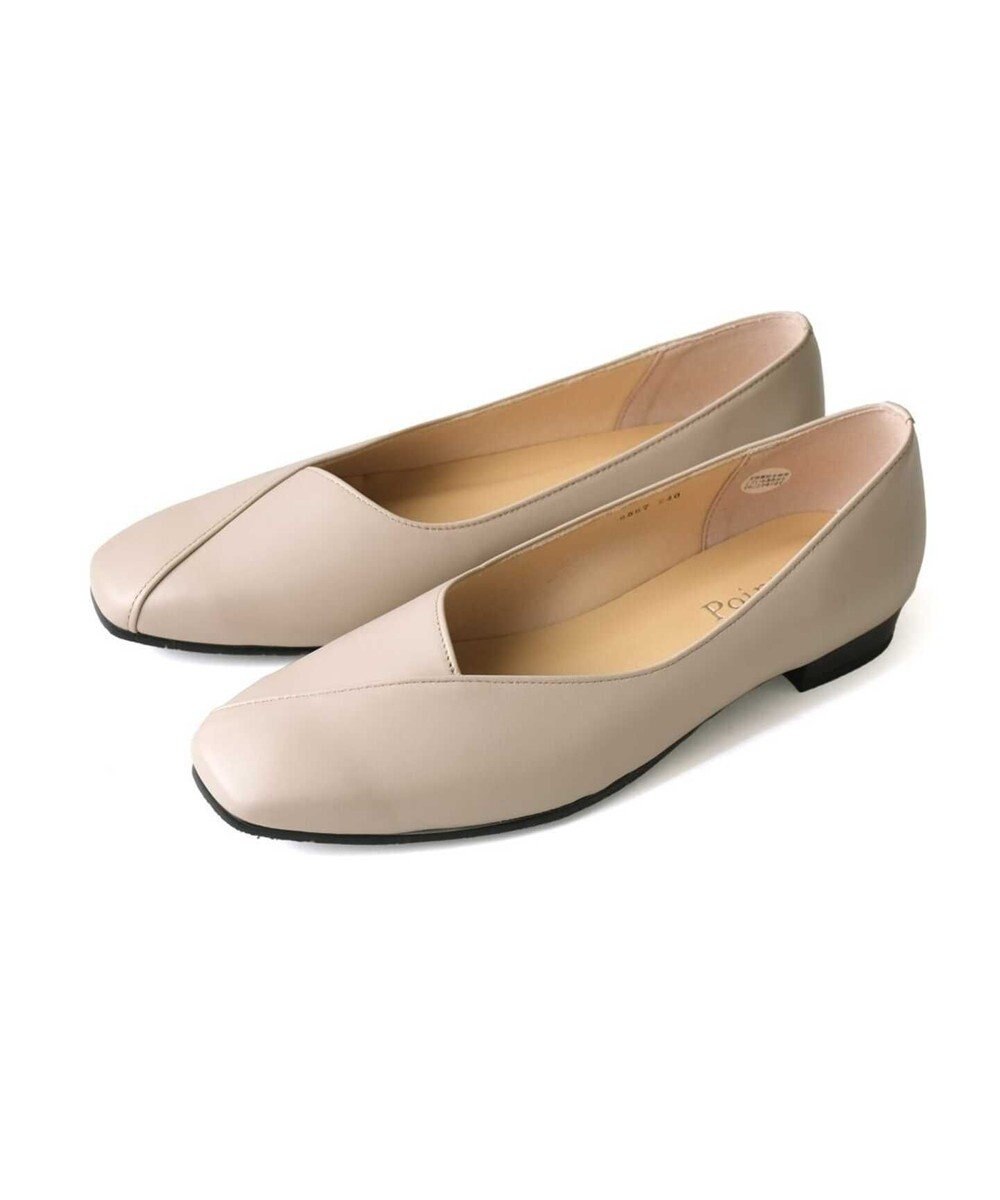 Pointer 日本製 本革Vカットパンプス 