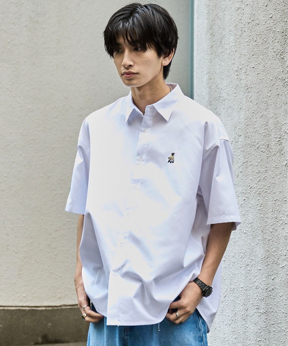 WEGO 【シワになりにくい】イージーケアオックスフォードワンポイントシャツ（S） 