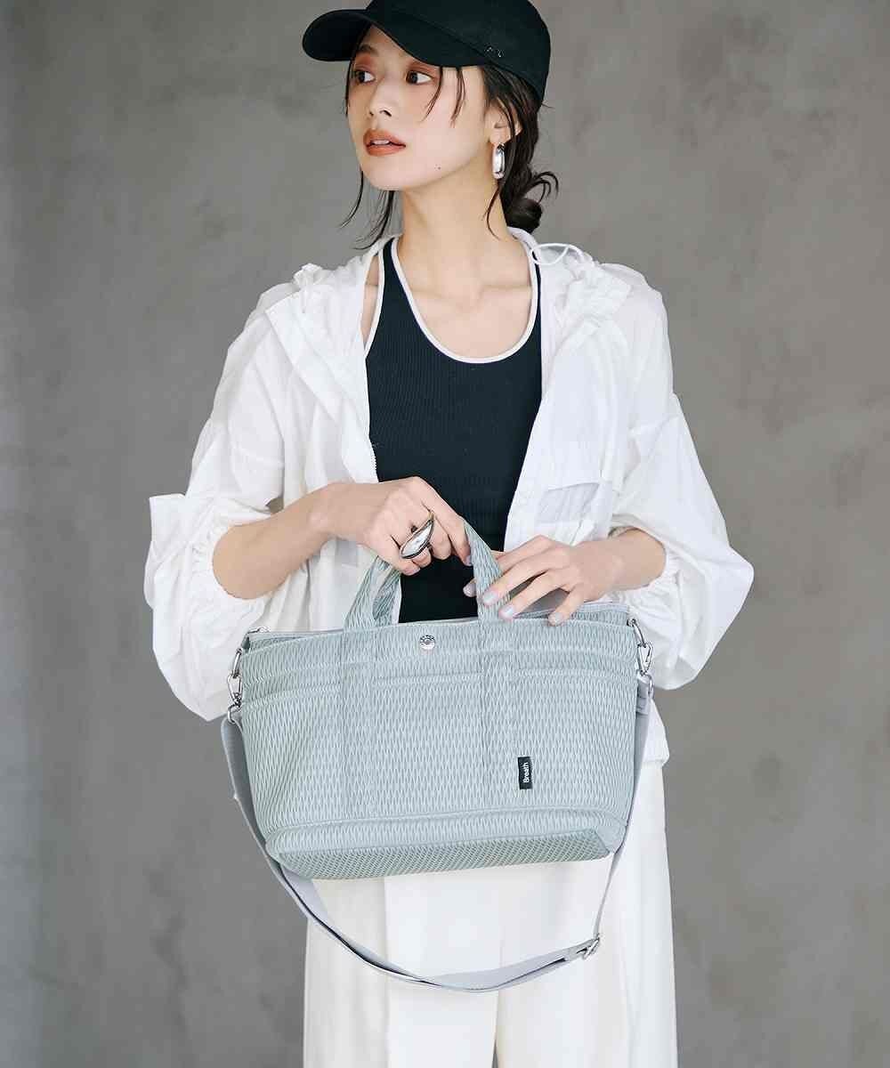 TOPKAPI 【Breath TOPKAPI】ポリメッシュ ショルダー付き トートバッグ 