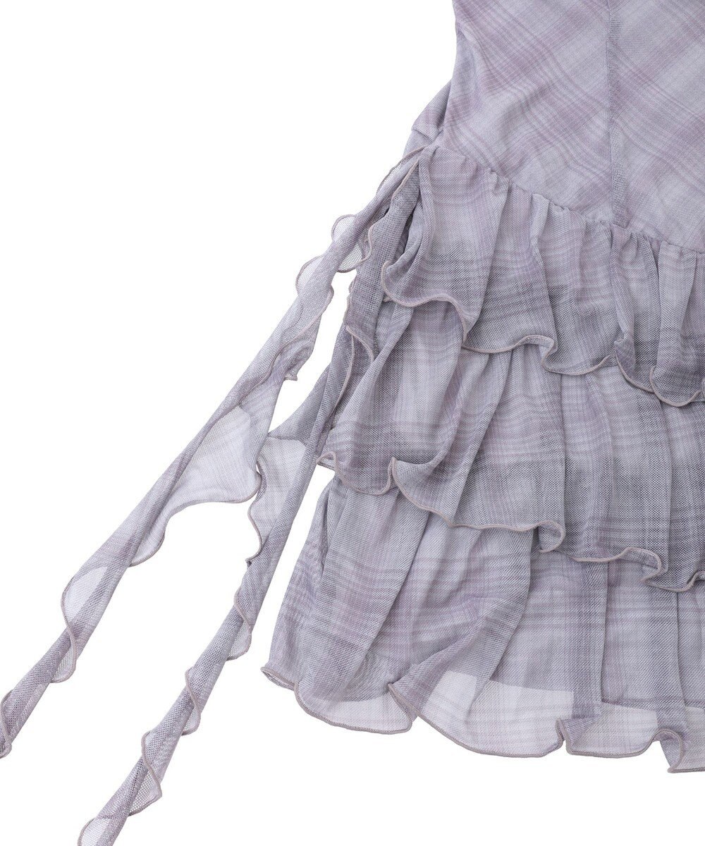 earth music&ecology フロントリボンチェックミニキャミワンピース 