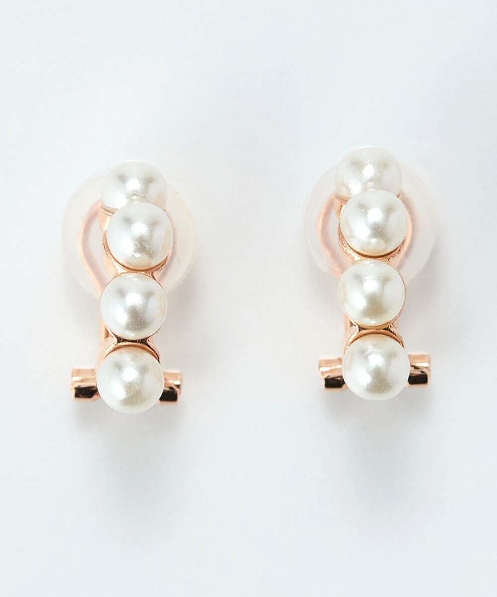 Phoebe 【痛くないシリーズ】ノーブルパールエアリーイヤリング　ローズゴールド 