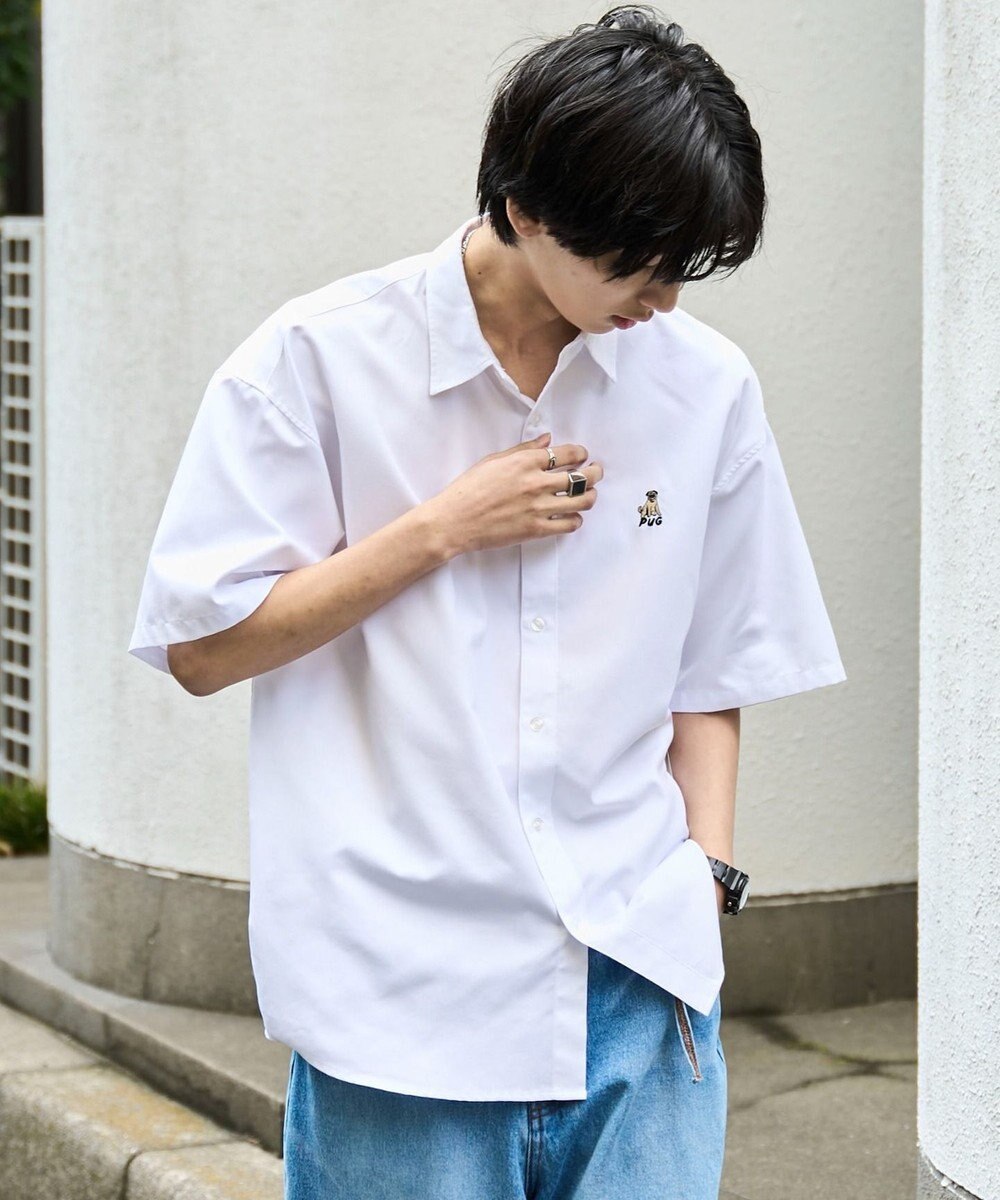 WEGO 【シワになりにくい】イージーケアオックスフォードワンポイントシャツ（S） 