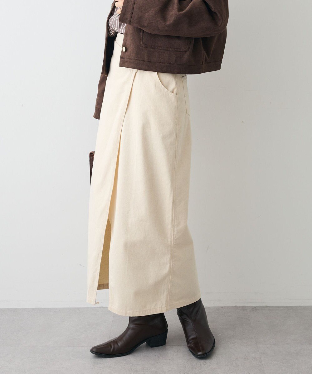 CRAFT STANDARD BOUTIQUE ラップ風デニムスカート 