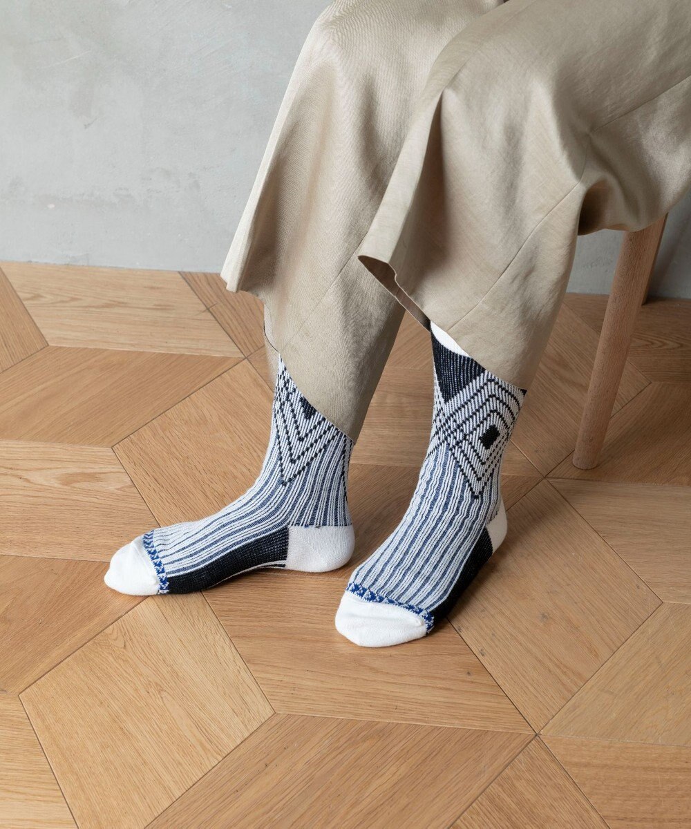 TRICOTE DIAMOND JACQUARD SOCKS／ダイヤ柄ジャガードソックス 