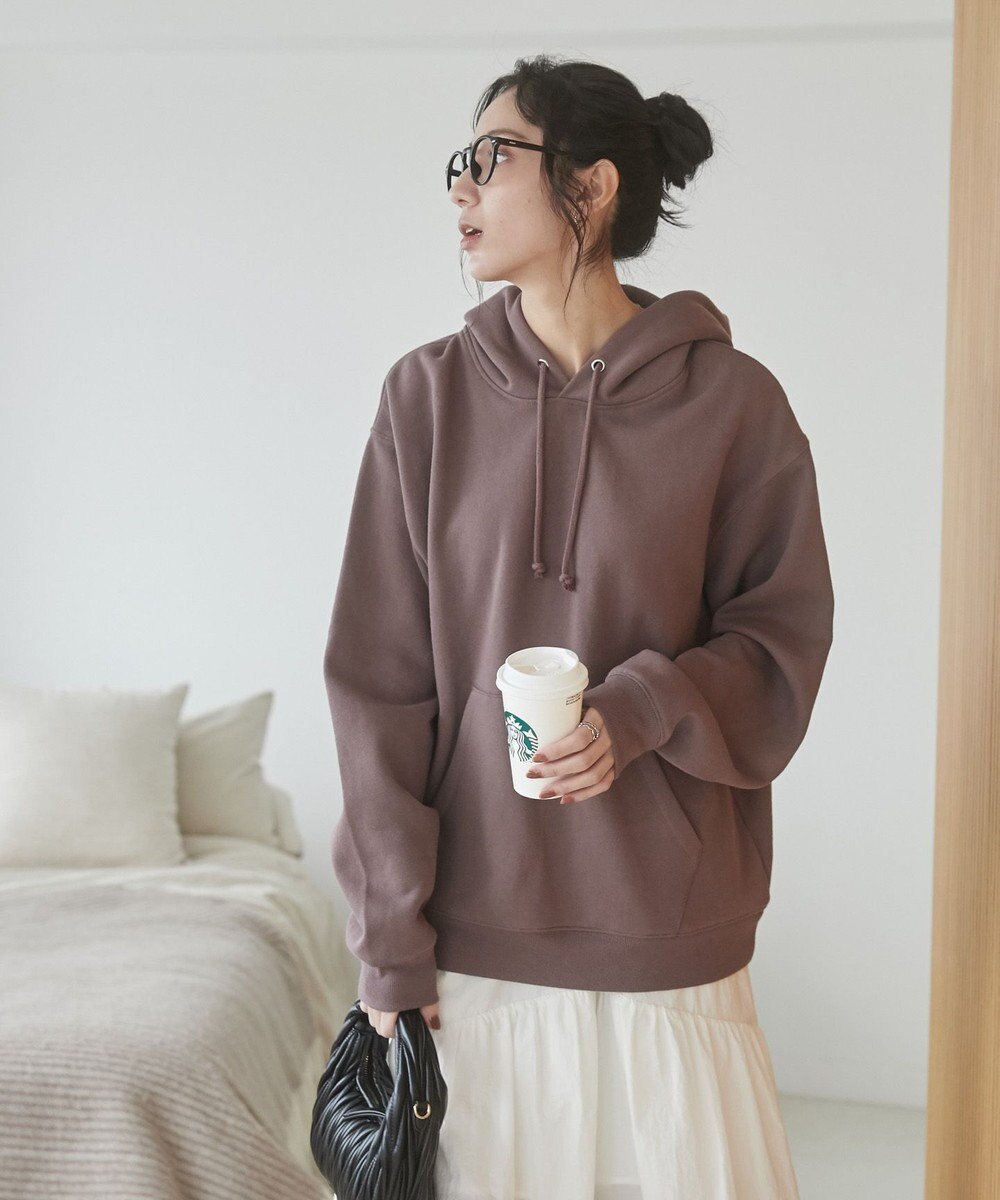 WEGO 【ユニセックス着用ITEM/裏起毛】リラックスフィットスウェットプルパーカー 