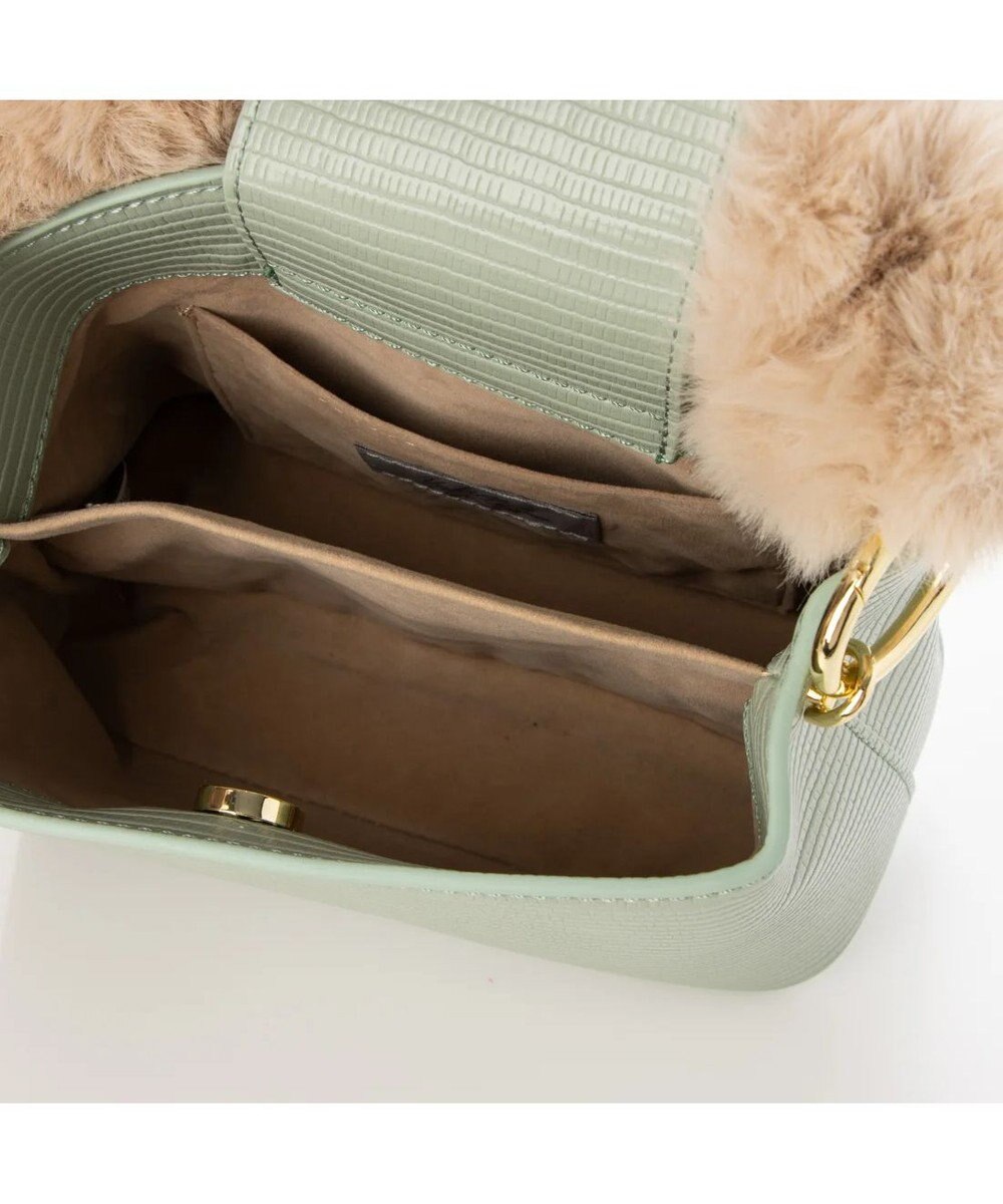 UNBILLION cachecache スパイラルエコファーハンドルスクエアミニショルダー 