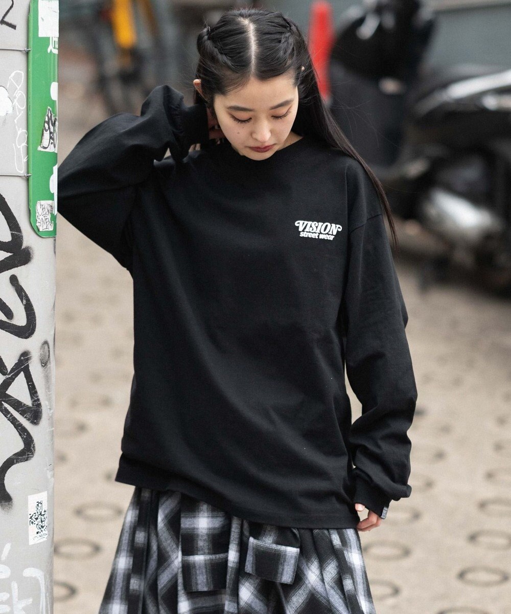 WEGO 【ユニセックス着用ITEM】別注VISIONゴーストスケーターグラフィックT（LS） 