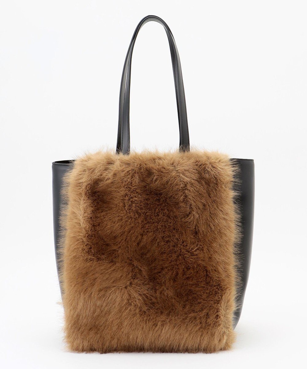 自由区 【カタログ掲載】ファーコンビ トートバッグ 