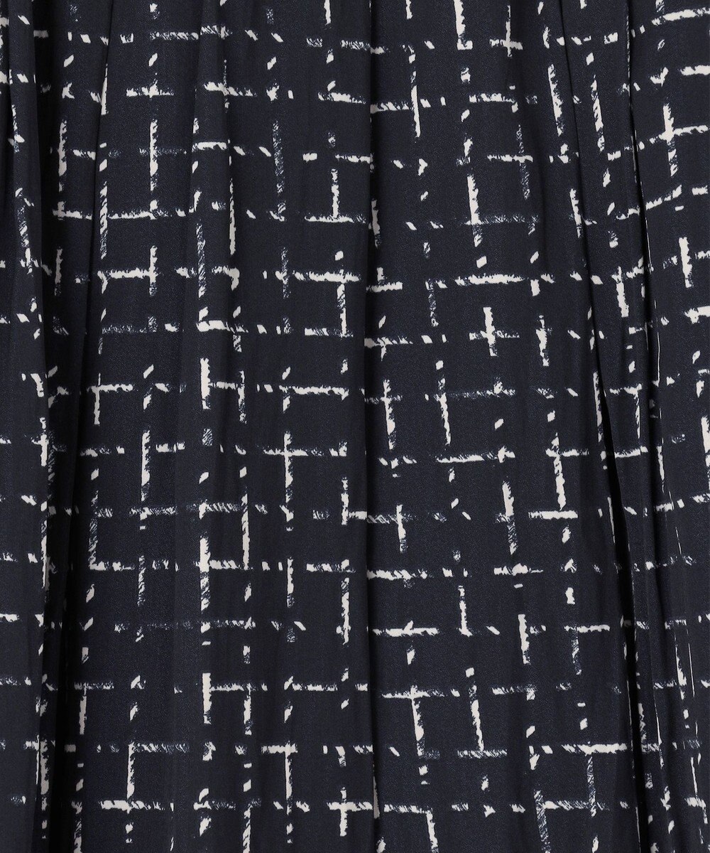 自由区 【セットアップ対応・ウエストゴム】スクラッチチェックプリント スカート 