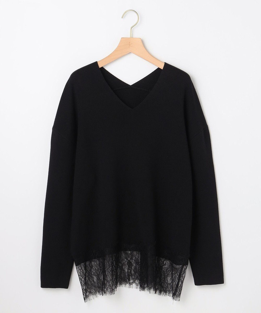 組曲 S レースモチーフニットプルオーバー 