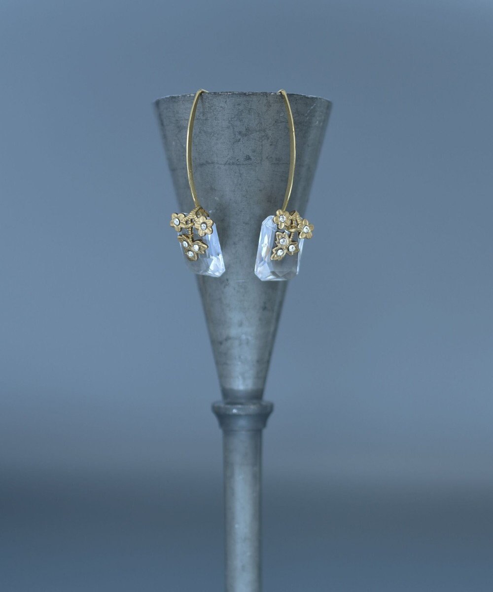 monshiro スイートピーグラスフックピアス 