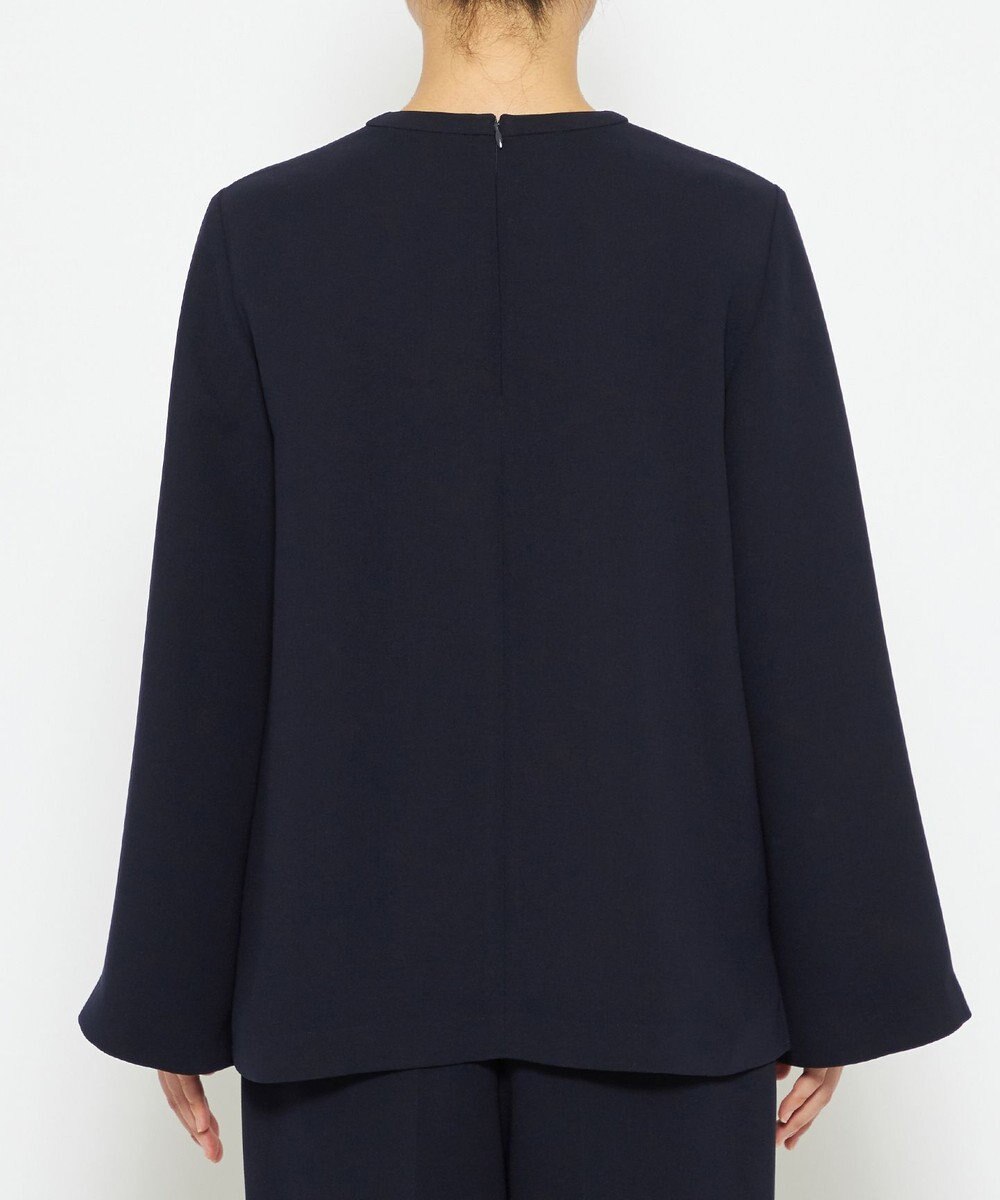 uncrave 【防シワ・洗濯機洗い可】ウォッシャブルダブルクロス スリットスリーブ ブラウス（uncrave STANDARD） 