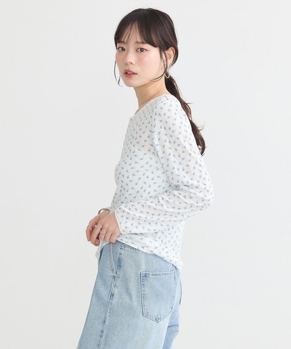 earth music&ecology 【WEB限定】アイレットジャカードタイトプルオーバー 