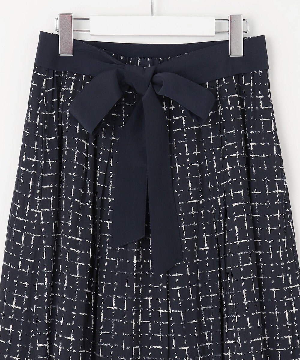 自由区 【セットアップ対応・ウエストゴム】スクラッチチェックプリント スカート 