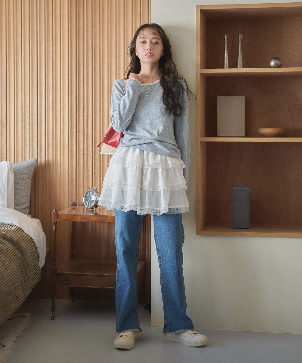 earth music&ecology 【WEB限定】アイレットジャカードタイトプルオーバー 