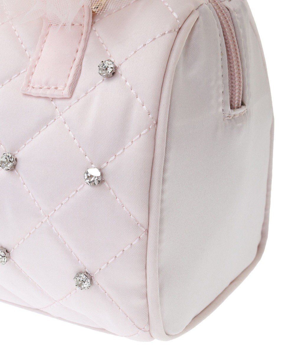 Maison de FLEUR チュールハンドルラインストーンボストンバッグ 