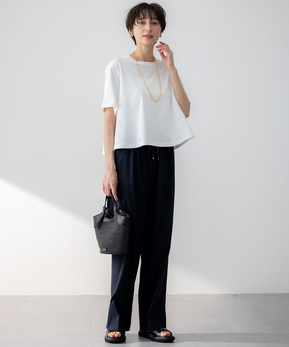 23区 L 【GLOW6月号掲載/洗える】スビンギザコットン クロップド Tシャツ 