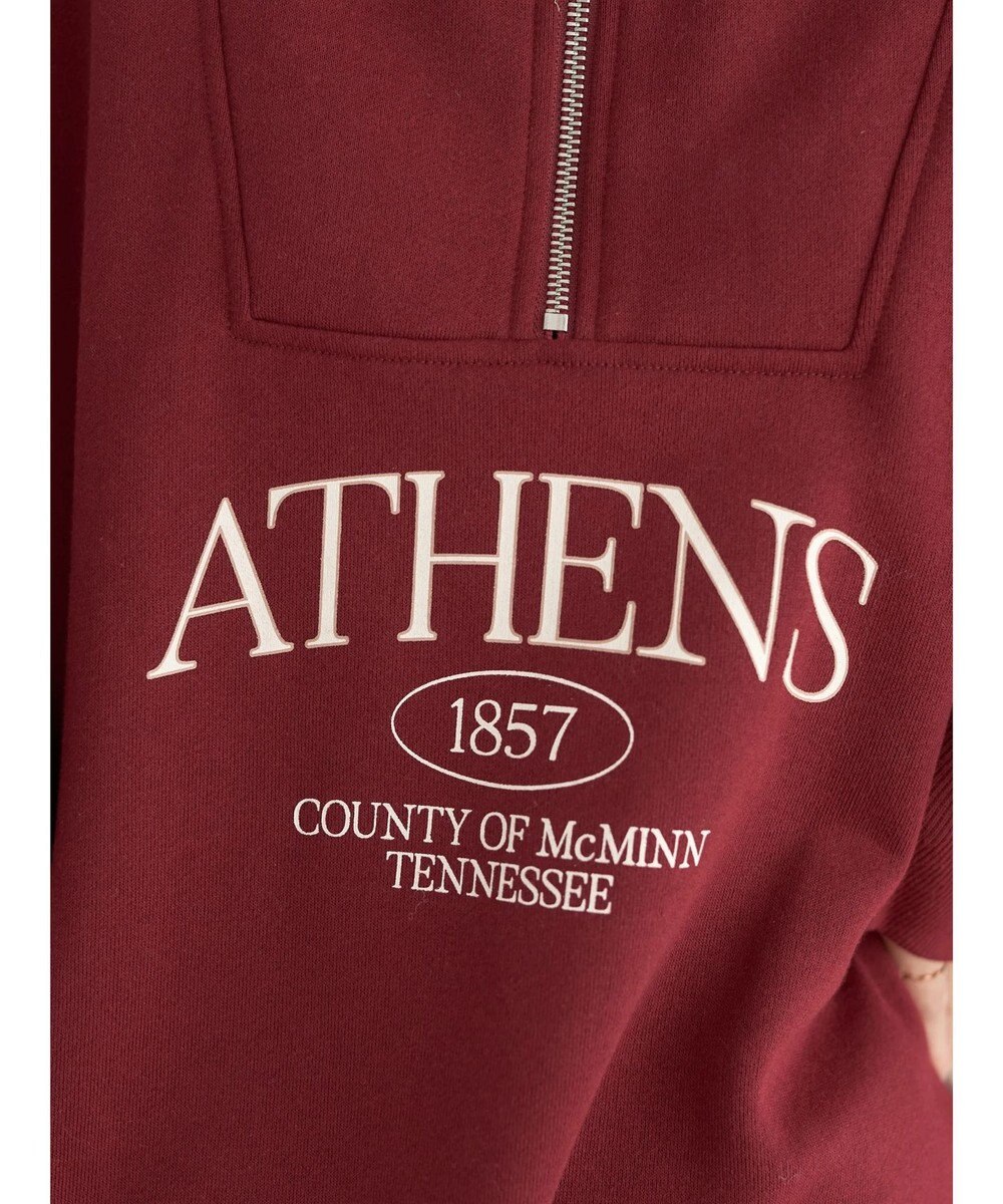 earth music&ecology ハーフジップロゴチュニック 