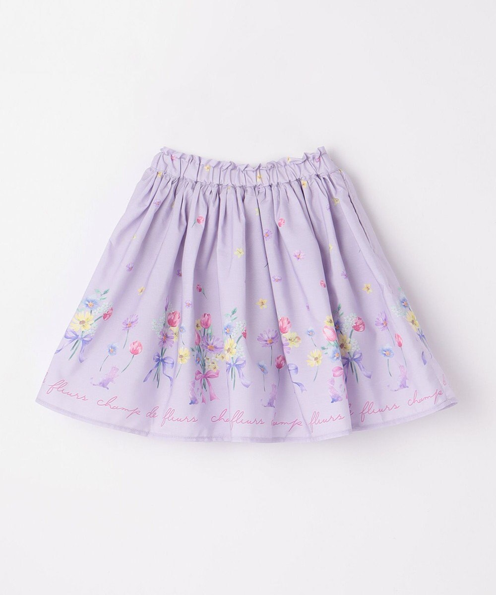 ANY KIDS フラワー ブーケ プリント スカパン 