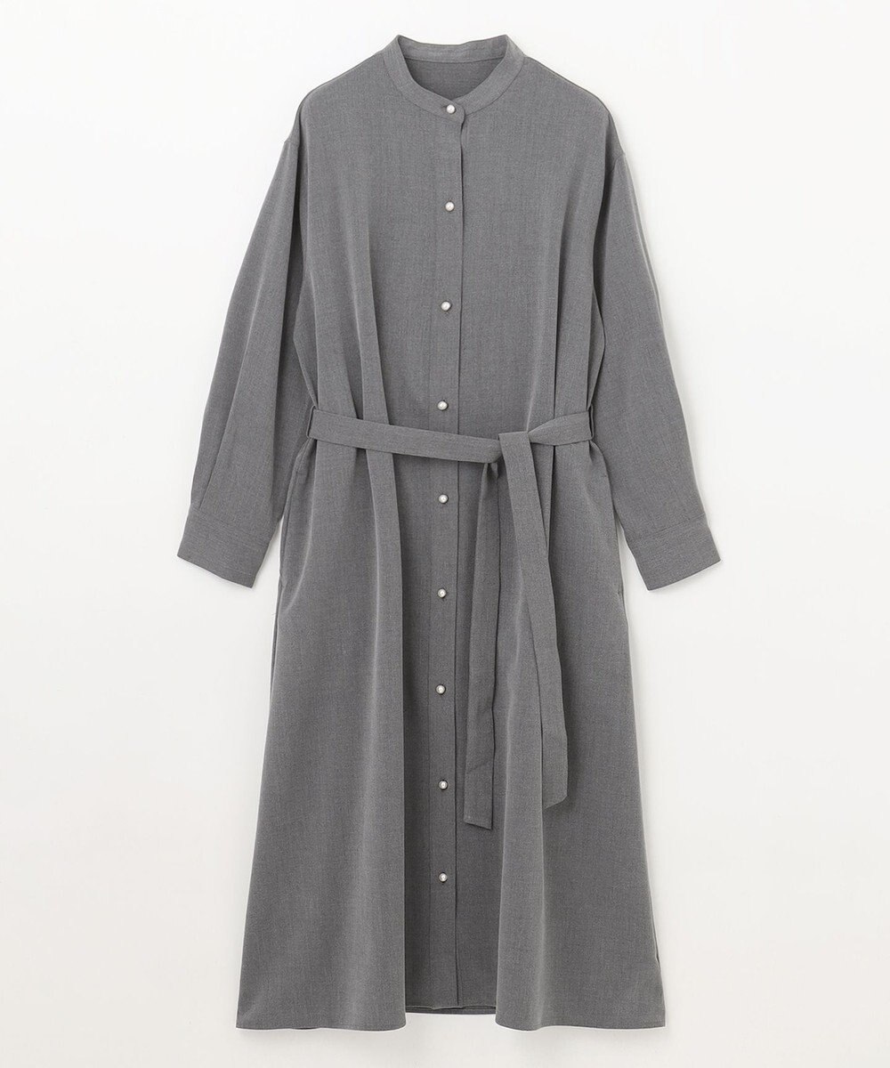 ANY 【洗濯機可能/ストレッチ】ウールライク前開きワンピース 
