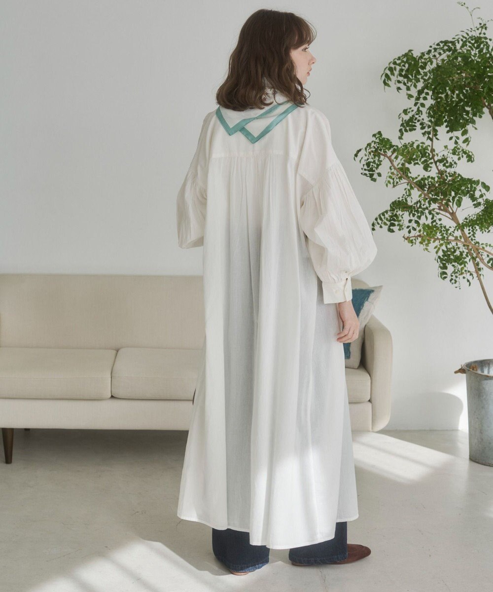 WEGO 【ANGIE VINTAGE】ボリュームスリーブ バンドカラー シャツワンピース 