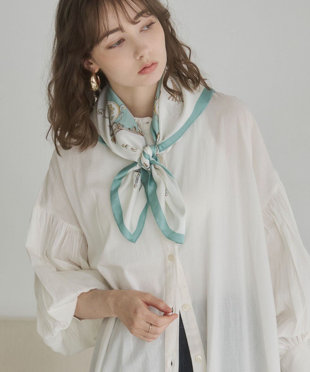 WEGO 【ANGIE VINTAGE】ボリュームスリーブ バンドカラー シャツワンピース 