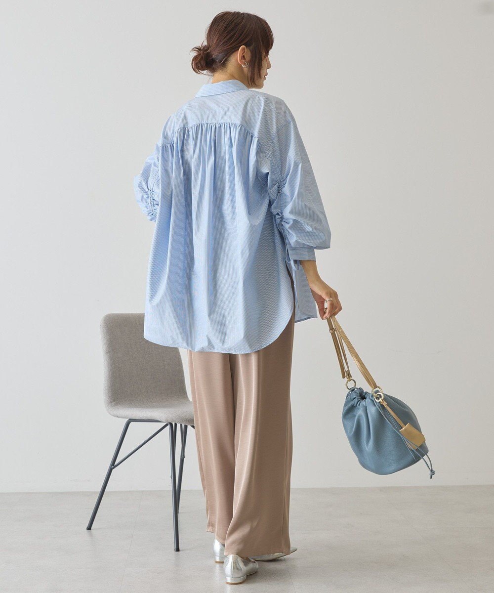 AMERICAN HOLIC 【イージーケア】バックギャザーリボンシャツ 