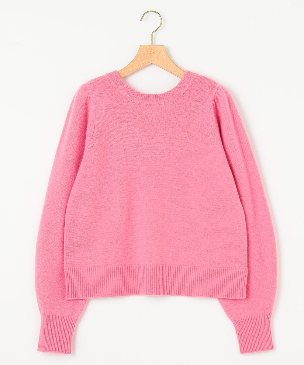 組曲 【8色展開・前後着用可】ウールカシミヤミックス パフスリーブ ニット 