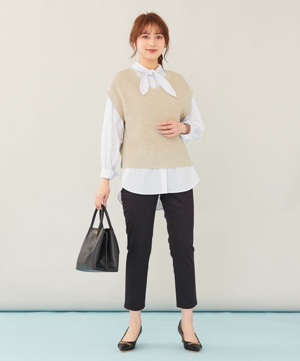 ANY SIS 【前後着用可】スムースタッチ2WAYニット ベスト 