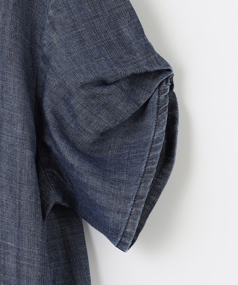 自由区 【洗える・XSサイズあり】テンセルリネンデニム ワンピース 