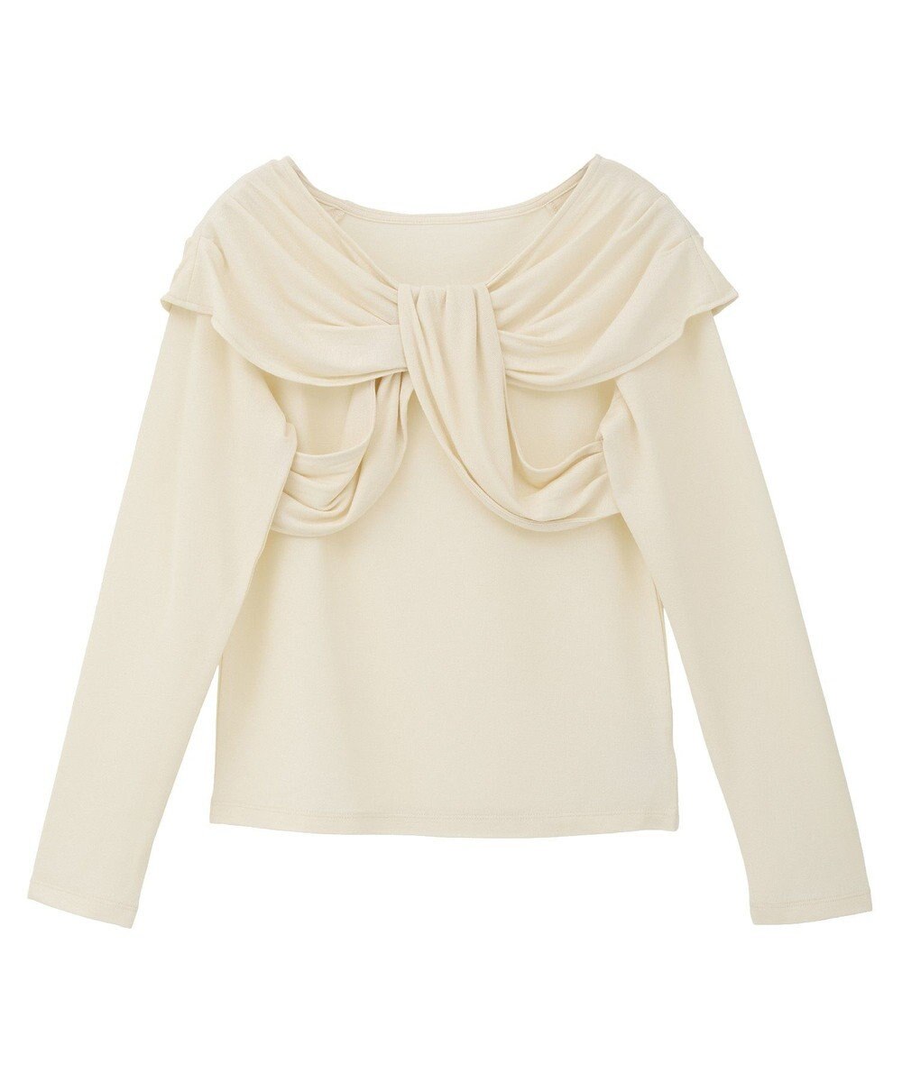 earth music&ecology リボンライクドレーププルオーバー 