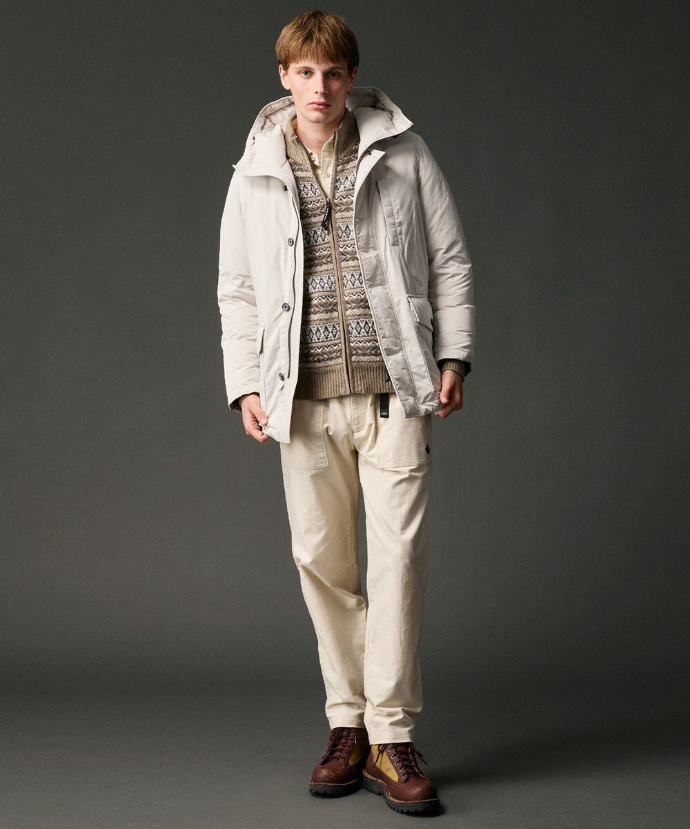 JOSEPH ABBOUD MOUNTAIN 【サスティナブル/ECO撥水/ECOファー/９ポケット】ナイロンピーチダウンコート 